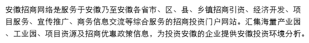 安徽招商网网站详情