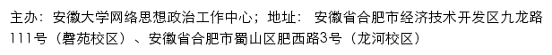 安徽省高校智慧思政平台（安徽大学网络思想政治工作中心）网站详情