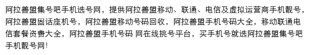 阿拉善盟集号吧网站详情