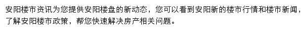 安居客安阳楼市资讯网站详情