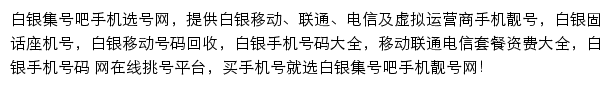 白银集号吧网站详情