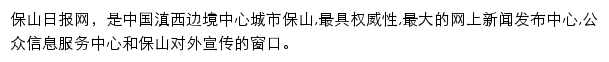 保山日报网网站详情