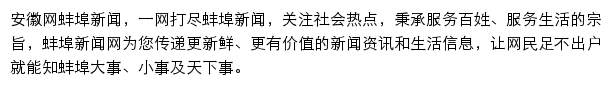 蚌埠新闻网网站详情