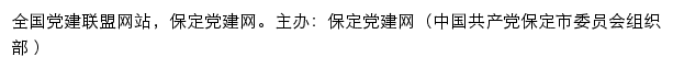 保定党建网（中国共产党保定市委员会组织部 ）网站详情