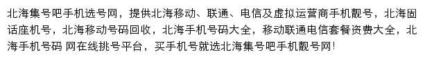 北海集号吧网站详情