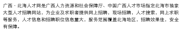 北海人才网网站详情