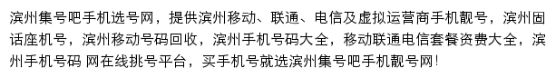 滨州集号吧网站详情