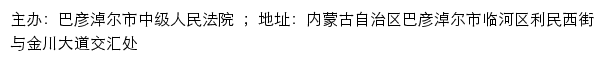 内蒙巴彦淖尔司法公开网（ 巴彦淖尔市中级人民法院诉讼服务网）网站详情