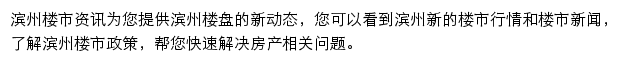 安居客滨州楼市资讯网站详情