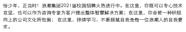 浪潮招聘网站详情