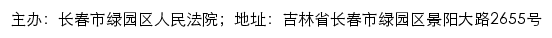 长春市绿园区人民法院司法公开网网站详情