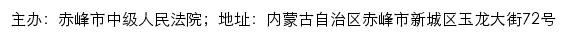 内蒙赤峰司法公开网（ 赤峰市中级人民法院诉讼服务网）网站详情