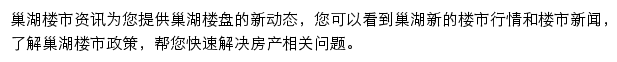 安居客巢湖楼市资讯网站详情