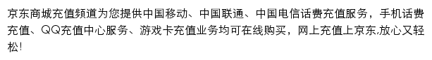 京东充值中心网站详情