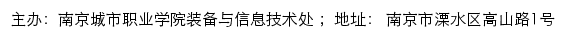 南京城市职业学院装备与信息技术处网站详情