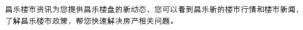 安居客昌乐楼市资讯网站详情