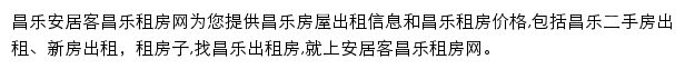 安居客昌乐租房网网站详情