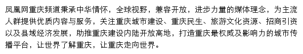 凤凰网重庆频道网站详情