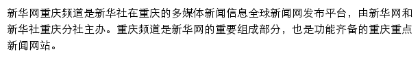 新华网重庆频道网站详情