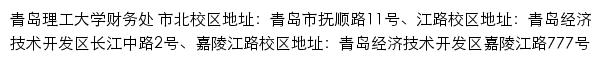 青岛理工大学财务处网站详情