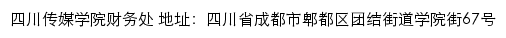 四川传媒学院财务处网站详情