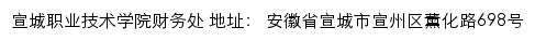 宣城职业技术学院财务处网站详情