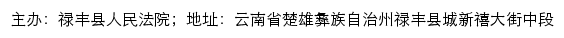 禄丰县人民法院司法信息网网站详情