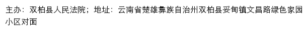 双柏县人民法院司法信息网网站详情