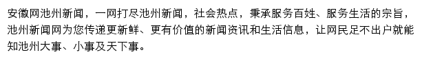 池州新闻网网站详情