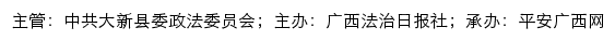 平安大新网（中共大新县委政法委员会）网站详情