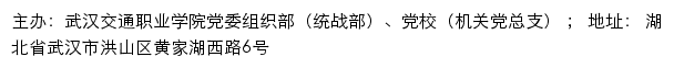 武汉交通职业学院党委组织部（统战部）、党校（机关党总支）网站详情