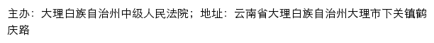 大理州中级人民法院司法信息网网站详情