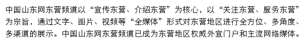 中国山东网东营频道网站详情