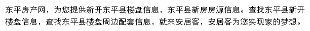 安居客东平楼盘网网站详情