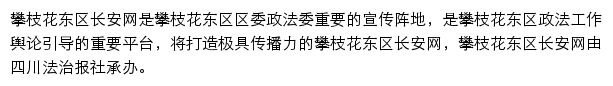 攀枝花东区长安网网站详情