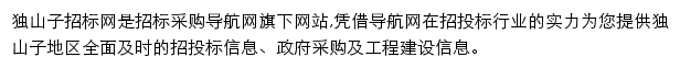 独山子招标采购导航网网站详情