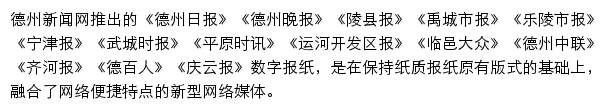 德州新闻网多媒体数字报网站详情