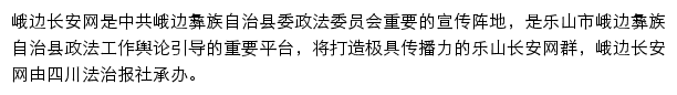 峨边长安网网站详情