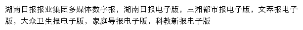 湖南日报报业集团多媒体数字报网站详情