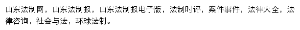 大众山东法制报网站网站详情