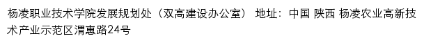 杨凌职业技术学院发展规划处（双高建设办公室）网站详情