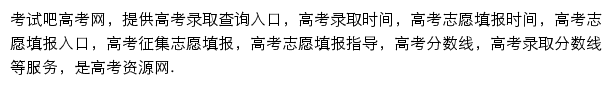 考试吧高考网网站详情