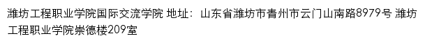 潍坊工程职业学院国际交流学院网站详情