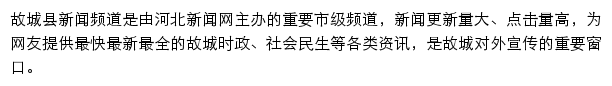 故城县新闻网网站详情