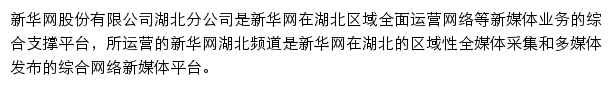 新华网湖北频道网站详情