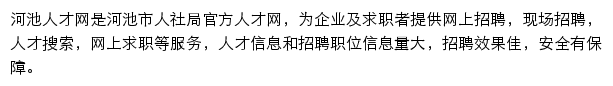 河池人才网网站详情