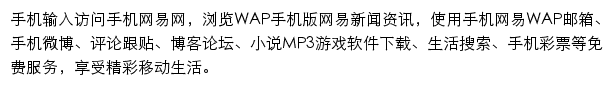 手机网易网网站详情