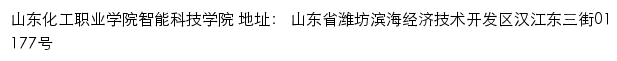 山东化工职业学院智能科技学院网站详情