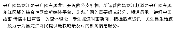 黑龙江频道_央广网网站详情