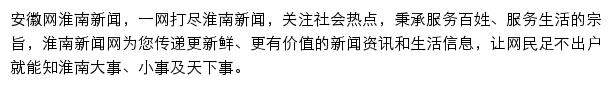 淮南新闻网网站详情